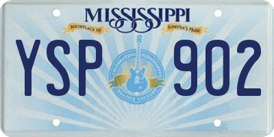 MS license plate YSP902