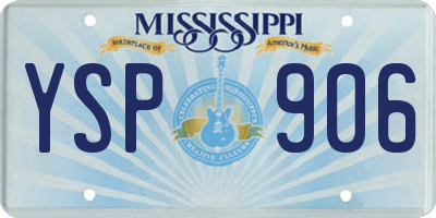 MS license plate YSP906