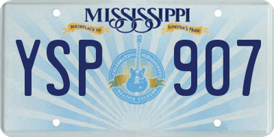 MS license plate YSP907
