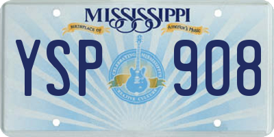 MS license plate YSP908
