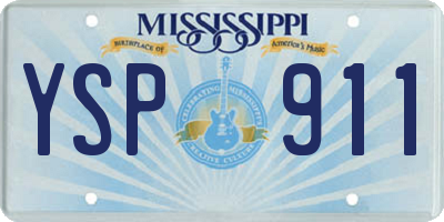 MS license plate YSP911