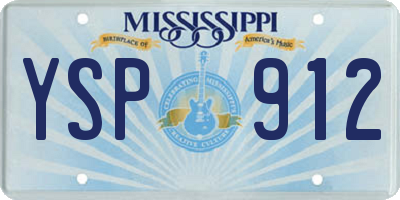 MS license plate YSP912