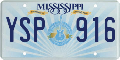 MS license plate YSP916