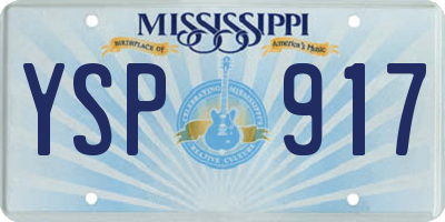 MS license plate YSP917