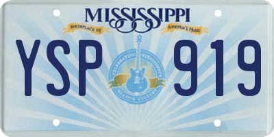 MS license plate YSP919