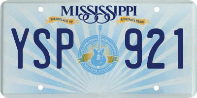 MS license plate YSP921