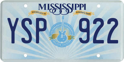 MS license plate YSP922