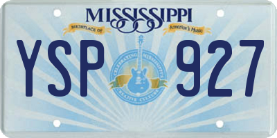 MS license plate YSP927