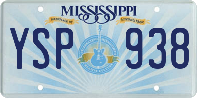MS license plate YSP938
