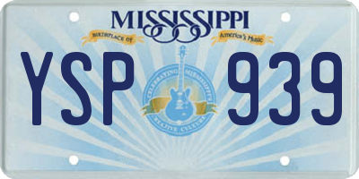 MS license plate YSP939