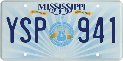 MS license plate YSP941
