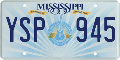 MS license plate YSP945