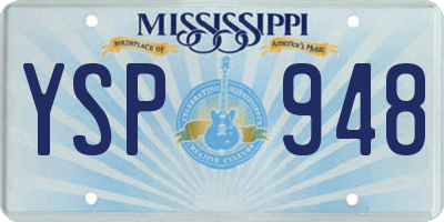 MS license plate YSP948