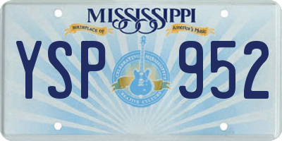 MS license plate YSP952