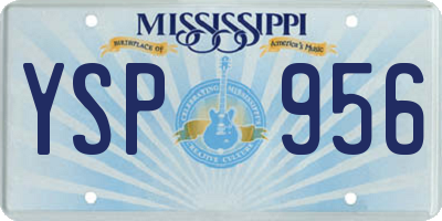 MS license plate YSP956