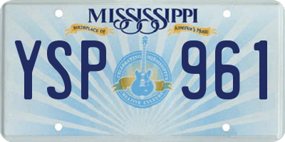 MS license plate YSP961