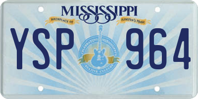 MS license plate YSP964
