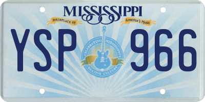 MS license plate YSP966