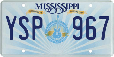 MS license plate YSP967