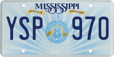 MS license plate YSP970