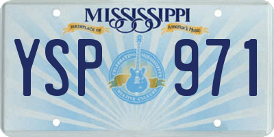 MS license plate YSP971