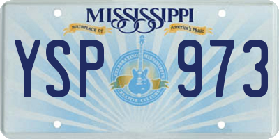 MS license plate YSP973