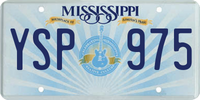 MS license plate YSP975