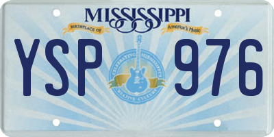 MS license plate YSP976