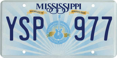 MS license plate YSP977