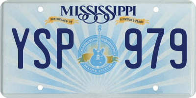 MS license plate YSP979