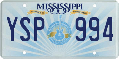 MS license plate YSP994