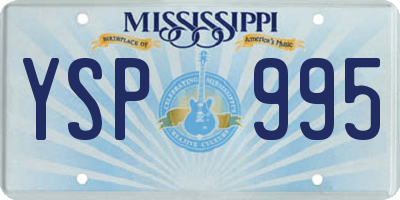 MS license plate YSP995