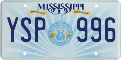 MS license plate YSP996
