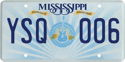 MS license plate YSQ006