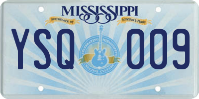 MS license plate YSQ009