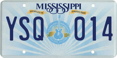 MS license plate YSQ014