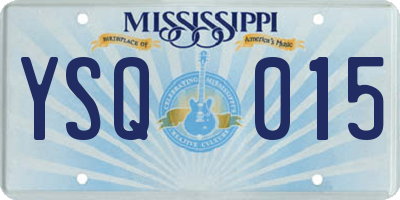 MS license plate YSQ015