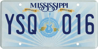 MS license plate YSQ016
