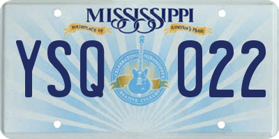 MS license plate YSQ022