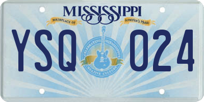 MS license plate YSQ024