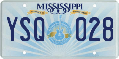 MS license plate YSQ028