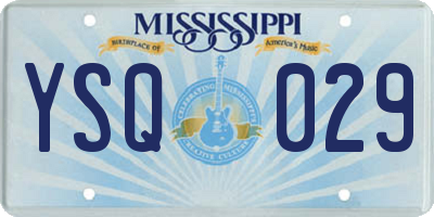 MS license plate YSQ029