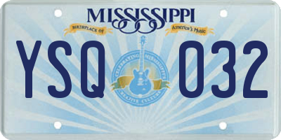 MS license plate YSQ032