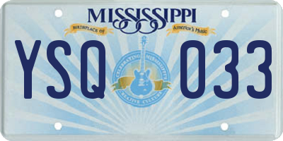 MS license plate YSQ033