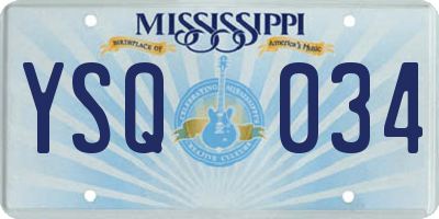 MS license plate YSQ034