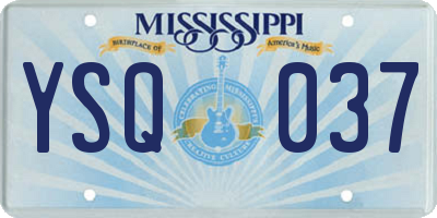 MS license plate YSQ037