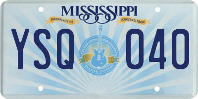 MS license plate YSQ040