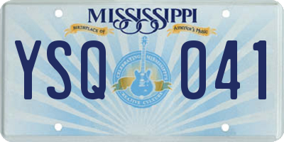 MS license plate YSQ041
