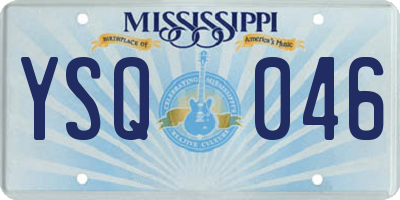 MS license plate YSQ046