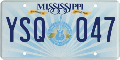 MS license plate YSQ047